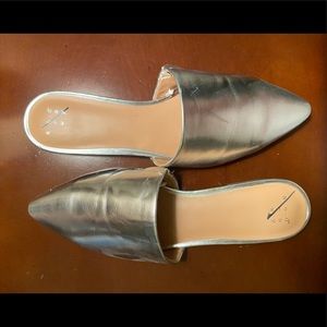 Target A New Day silver metallic mules